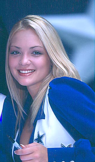 Heather Dunn, one of the Dallas Cowboys Cheerleaders!